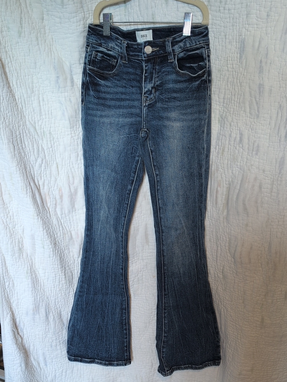 BKE Girls Dark Blue Flared Jeans